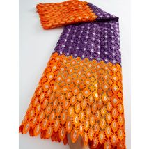 2024 hochwertige nigerian ische Guipure Cord Spitzens toff afrikanische Pailletten wasser löslicher Spitzens toff für Frauen Party kleider nähen ty3698