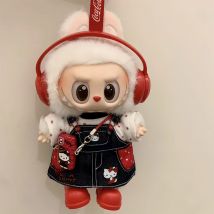 2025 neue Für Labubu Kleidung Trendy Strap Rock 15/17 cm Puppe Cross-dressing Spiel Vinyl Puppe Labubu zubehör Decora Mädchen Geschenk