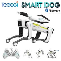 Teeggi multifunzione RC cane meccanico elettrico RC cane robot intelligente con torretta giocattolo educativo regalo giocattolo robot intelligente bionico
