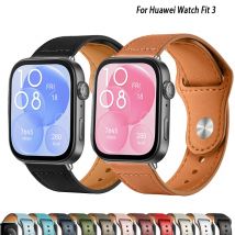 Skórzany pasek do zegarka Huawei Watch Fit 3 SmartWatch Bransoletka Watchband Correa do paska Huawei Watch Fit3