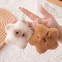 Niedlicher Capybara-Plüsch-Anhänger, Schlüsselanhänger, Quetschgeräusche, Plüschtier, Capybara, gefüllte Puppen, Stern, Katze, Rucksack, Dekor, Kinder, Geschenke, Mädchen