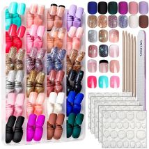 576 Teile/satz Drücken Sie auf Nägel 24 Farben DIY Künstliche Nägel Weiche Kurze Nagelspitzen Matt Glänzend Falsche Nägel Natürliche Nude Nail art