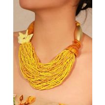 New Fashion Bohemian Statement Beads Necklace Handmade for Women Wedding Party Jewelry