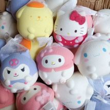 6/30PCS Cartoon Sanrio Borsa a rete Pangzi Cat Pizzicare e rilassante Scatola cieca a rimbalzo lento Artefatto Ornamento del fumetto