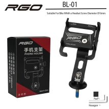 RGO Verstellbarer Telefonhalter aus Aluminiumlegierung, stabil, langlebig, Fahrrad-Handyhalterung, MTB, Rennrad, Fahrradzubehör