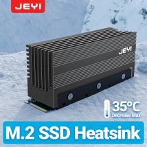 Disipador de calor JEYI M.2 2280 SSD, disipador de calor convectivo de aluminio resistente, disipadores de calor pasivos con aletas, (35 ℃   Diminuirse máximo)
