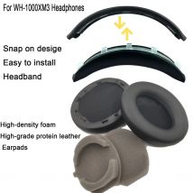 WH1000XM3 Easy Install Snap On Headband Earpads for Sony WH-1000XM3 Headphone Replacement Headband Headstrap Ear Pad Cushion