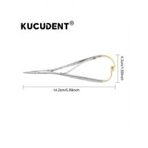 1PC Dental Needle Holder Tweezers Orthodontic Instrument Stainless Steel Ligature Separator Placer Pliers Dentistry Lab Tools