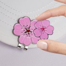 Caiton Rose Flower Golf Cap Clip mit starkem Magnet, rostfreier, langlebiger Marker, lässt sich sicher an Hüten oder Gürtel befestigt