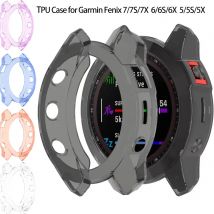 Custodia protettiva morbida in TPU per Garmin Fenix 7 7S 7X Pro 6 6S 6X Pro 5 5S 5X Plus Custodia protettiva trasparente per orologio Garmin Slim