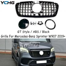 Przednia kratka wlotu powietrza na maskę w stylu W907 GT do Mercedes Benz Sprinter W907, uniwersalna wersja, rocznik 2019+