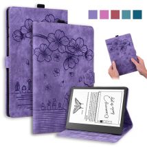 Funda Für Kindle Scribe Fall 10 2 zoll Geprägte 3D Blume Brieftasche Stehen Flip-Cover Für Coque Kindle Scribe 2022 2024 abdeckung 10,2"