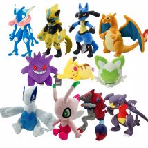 Original Pokemon peluche Lucario Greninja Charizard Lugia Zeraora Sprigatito Scorbunny Steelix Zoroark juguetes de peluche para niños regalo