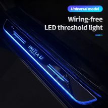 Acryl USB Power Moving LED Willkommen Pedal Auto Scuff Platte Pedal Türschwelle Weg Licht für Renault Initiale Paris Zubehör