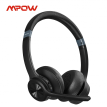 Auricolare Bluetooth 5.3 Mpow HC9 per call center Cuffie wireless aggiornate da ufficio 45 ore a lunga durata CVC 8.0 Microfono con cancellazione del rumore