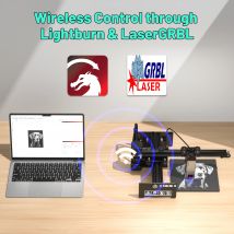 NEJE 5 N30820 40W Macchina da stampa per taglio Lightburn Taglierina per incisore per legno portatile Controllo APP Bluetooth