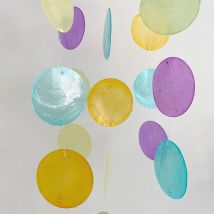 Aqumotic natürliche Muschel scheibe 50mm DIY Leuchte Windspiel Zubehör halb transparente dünne Scheiben unvollendete Dinge