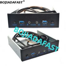 5,25-Zoll-Desktop-Frontplatte mit 2 x USB 3.0 Typ A + 3,5 mm HD-Audio-Mikrofonanschluss + Power-Reset-Taste für PC-Computergehäuse