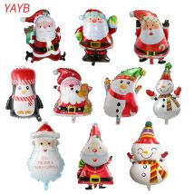 2025New Year's Party Decorations Merry Christmas Balloons Santa Claus Snowman Elk Globos DIY Christmas decorations