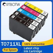 T0711 T0714 XL Cartuccia d'inchiostro compatibile per Epson Stylus SX110 SX215 SX218 SX400 SX405 SX410 SX415 SX510W SX515W DX7400 Stampante