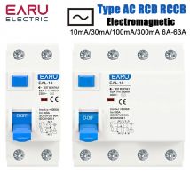 2P 4P 10/30/100/300mA tipo AC RCCB RCD ELCB disyuntor de corriente Residual electromagnética interruptor diferencial interruptor de seguridad