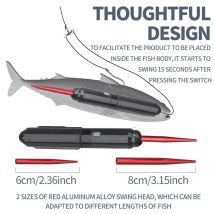 Wiederaufladbarer ABS-Roboter-Bionic-Köder, automatisches Schwimmen, sinkend, belebt toter Köder, Angeln, cleverer Köder, intelligenter Köder-Angelköder