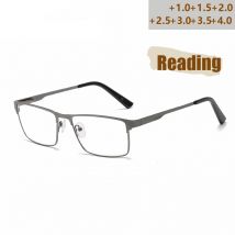 Occhiali da lettura per anziani con montatura quadrata in metallo Occhiali da presbite per personalità della moda per uomini e donne 238