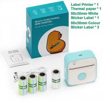 New D5 Label Printer Inkless Thermal Label Maker 12-57mm Paper Adjustable Sticker Pocket Mini Printer for Code Tag Journal