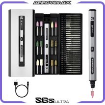 ARROWMAX Penna per incisione Mini smerigliatrice elettrica Utensile rotante a batteria con 42 punte per artigianato Gioielli Legno Intaglio del vetro SGS Ultra