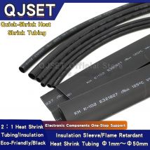 1 m/5 m schwarze Schrumpfschläuche Isolierhülse Draht Schutzhülle Kabel Datenkabel Reparatur Schrumpfschlauch 1, 2, 3, 4, 5–50 mm