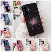 For Tecno Camon 19Pro 5G CI7n Back Cover For Tecno Camon 19 Pro 5G Case Silicone Cute Cat Luxury Flowers Shockproof Bumper Funda