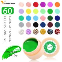 Venalisa Painting Gel 60 kolorów 5ml Profesjonalna farba do paznokci Kolorowy żel do paznokci Lakier żelowy UV Lakier żelowy