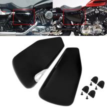 Motorrad Schwarz Rechts Links Seite Batterie Schutz Verkleidung Abdeckung Zubehör Für Harley Sportster XL Eisen 883 1200 48 72 14- up