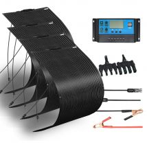 Solar Panels Flexibles Solarpanel 12V Kits 120W 240W 360w 480W 600W 720W erneuerbare Energie Solarmodule Laderegler Kabel für Batterie Wohnmobil Anhänger Boot Kabine Wohnwagen LKW Solarstrom