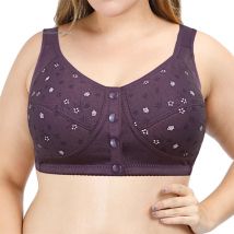 Front Closure Cotton Bras Women Large Bust Camisole Bra 52/120 Underwear Female Soft Lingerie 36 38 40 42 44 46 48 50 52 B C Cup