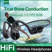 Original Bone Conduction Wireless Headphones Bluetooth 5.4 32GB MP3 Player IPX8 Waterproof Swimming Sports HIFI Music Headsets