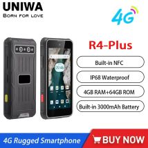 UNIWA R4-Plus Robuste Smartphones 4G Android 14 Octa Core 4GRAM + 64GROM 4,0 Zoll Mobiltelefone 3000 mAh 16 MP NFC-Handy