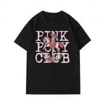Pink Pony Club T-Shirt Sommer Lässiges Baumwoll-T-Shirt Atmungsaktiv Bequeme Herren-T-Shirts Übergroße Herrenbekleidung Y2k-Kleidung