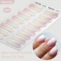 Harunouta Gradient Semi Cured Gel Nagelaufkleber Langlebiger UV-Nagelaufkleber UV/LED Extension Gel Nagelfolie Gelpoliermittel Vollständige Abdeckung