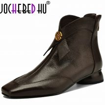 【JOCHEBED HU】Damen-Schaffell-Fliege-Dekoration, flache Schuhe mit Reißverschluss hinten, Herbst-Stiefeletten, hochwertig, weich, bequem, lässig, Größe 34–41