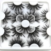 5/7 pairs 25mm lashes thick and delicate false eyelashes handmade  mink eyelashes 3D dramatic eyelashes eyelash extensions