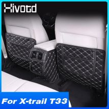 Auto Rücksitz Anti-Kick Matte Schutz PU Leder Anti-Schmutz Pad Innen Auto Zubehör Dekor Für Nissan x-trail T33 2023