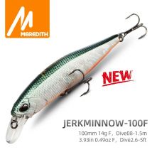MEREDITH JERKBAIT 100F MINNOW 14g pływający wobler przynęta wędkarska Minnow przynęta twarda przynęta jakość profesjonalna głębokość 0,8-1,0 m