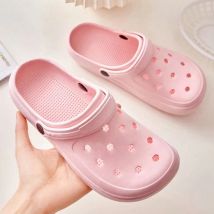 Modische Damen Sommer koreanischen Stil reine Farbe einfaches Design rutsch feste dicke Sohle atmungsaktive offene Sandalen