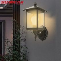 Moderne einfache Außenwand leuchte e27 wasserdichte schwarze Innenhof Garten Außen villa Treppe Korridor Balkon europäische Wand leuchte