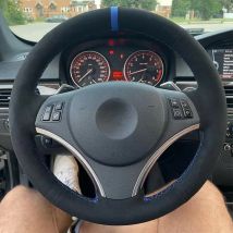 Wildleder Auto Lenkrad Geflecht Für BMW E90 325i 330i 335i E87 120i 130i 120d (Keine Trommel kits) auto Lenkrad Abdeckung