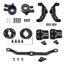 Schwarzer Messing-Achse Gegengewicht Lenkverbindungsblock Knuckle C-Hub Diff-Abdeckung für 1/18 RC Crawler TRX4M Upgrade