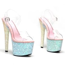 Leecabe 17CM/7Inch frauen Plattform Sandalen partei High Heels Schuhe Pole Dance Schuhe