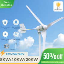 Turbina wiatrowa 8KW 10KW 20KW 48V 110V 120V 220V 380V Wiatrak poziomy Źródła energii z falownikiem sieciowym do domu