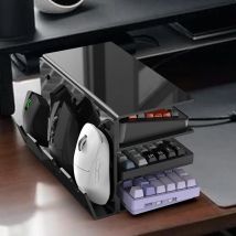Espositore per piastra per tastiera in acrilico Supporto trasparente ergonomico per tastiera meccanica a 3 livelli per rack di stoccaggio per mouse